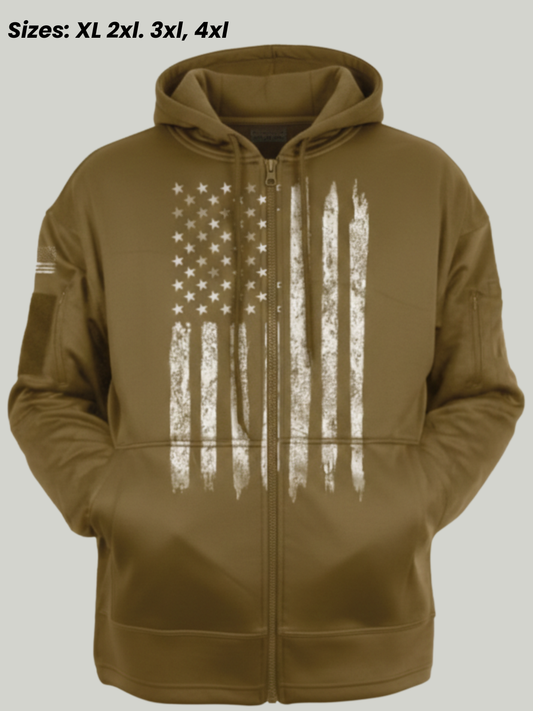 Sportswear Brown flag Zipper