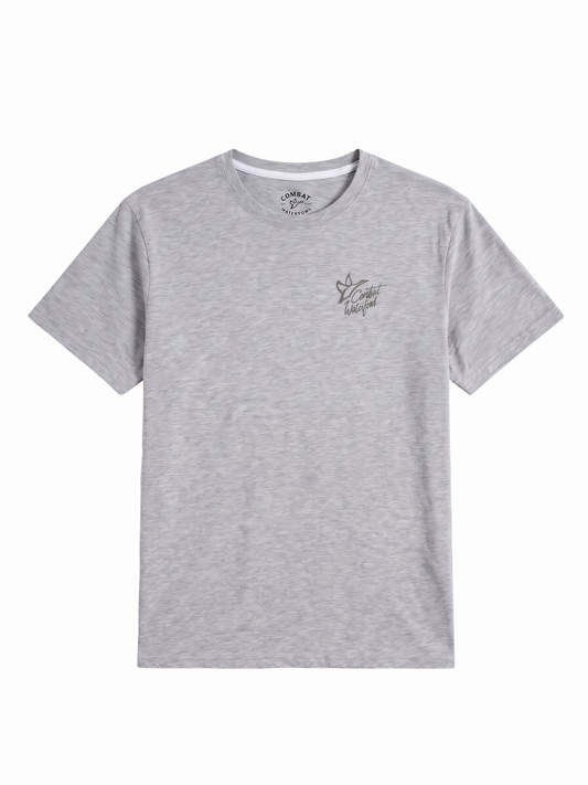 Printed White Round Neck T-Shirt | Summer Edition