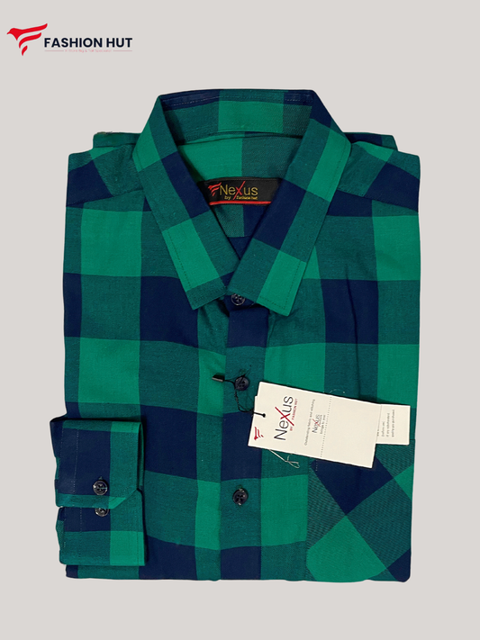Deep Sea Green Checkered Shirt