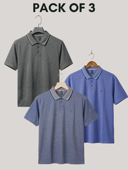 Pack of 3 Bird Eye P.Q Polo Shirt