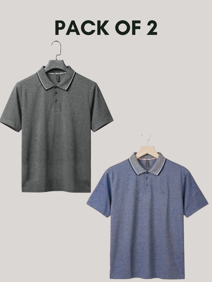Pack of 2 Bird Eye P.Q Polo Shirt