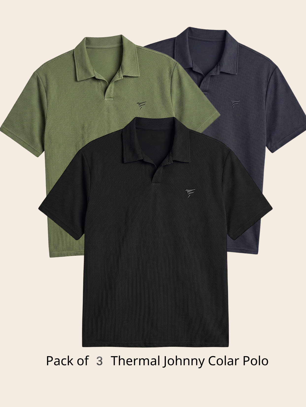 Pack of 3 Thermal Johnny Colar Polo | Summer Fit