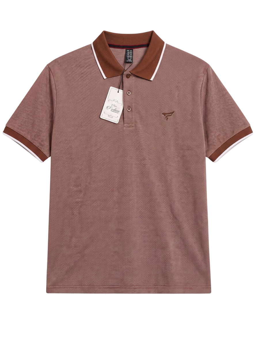 Brown Bird Eye P.Q Polo Shirt