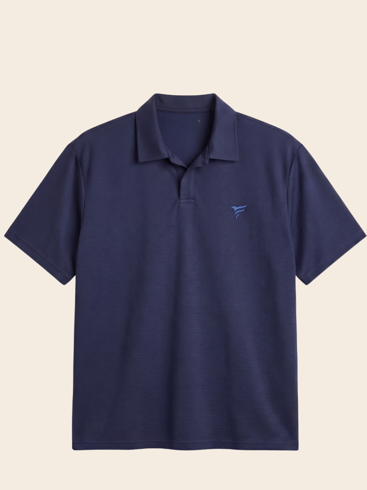 Navy Blue Lycra Johnny Colar Polo | Summer Fit