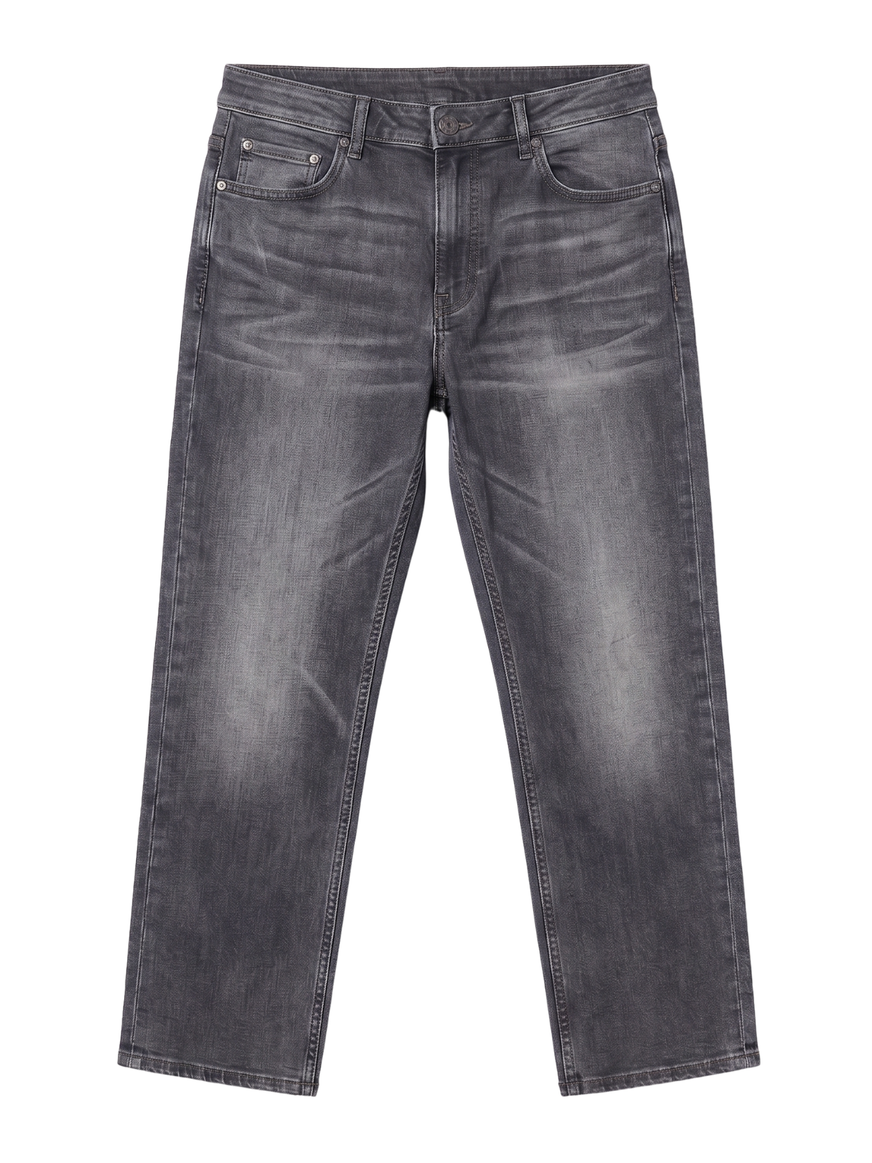 Grey Cotton Jeans Pant