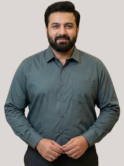 Muted Olive Plain Shirt