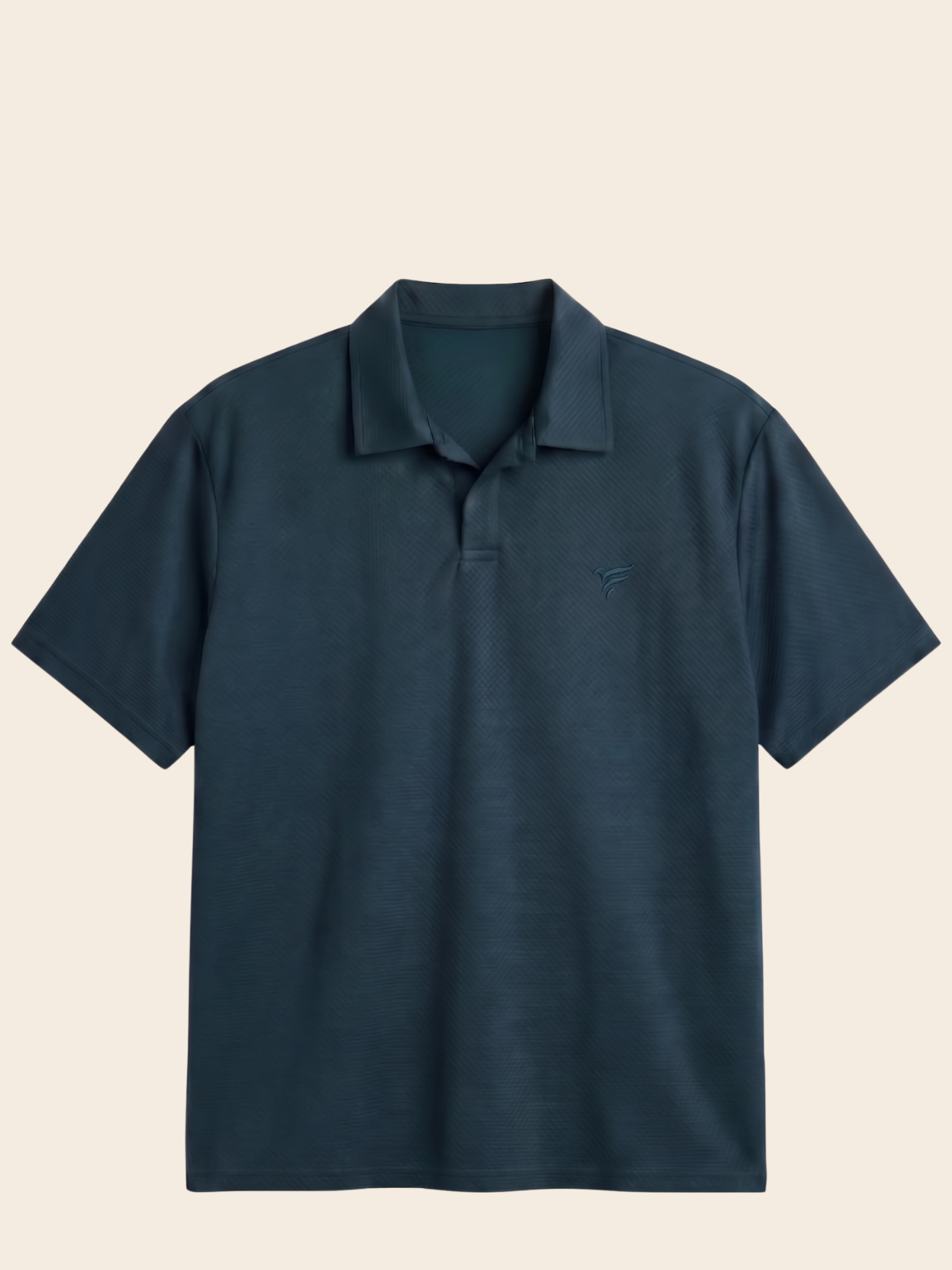 Petrolium Green Lycra Johnny Colar Polo | Summer Fit
