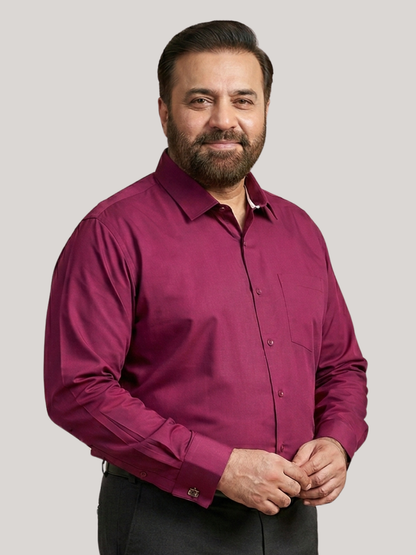 Vintage Maroon Plain Shirt