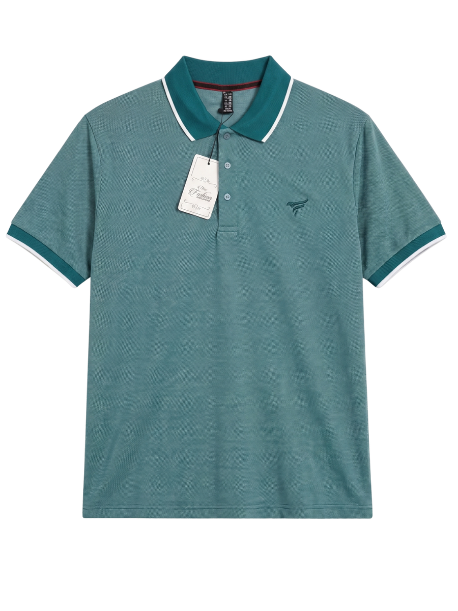 Petrolium Green Bird Eye P.Q Polo Shirt