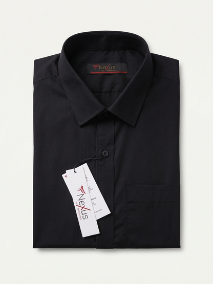 Jet Black Plain Shirt
