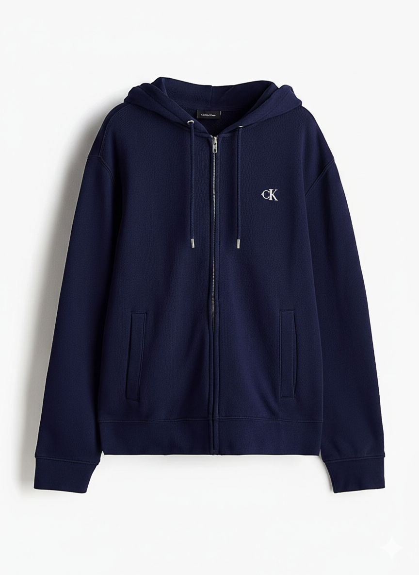 Navy Blue Zipper