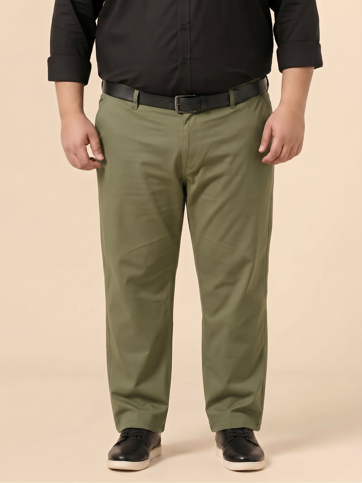 Pistachio Green Premium Strechable Loose-Fit Cotton Pant