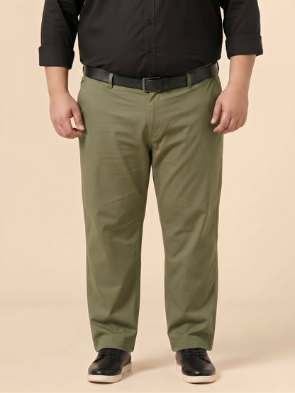 Pistachio Green Premium Strechable Loose-Fit Cotton Pant
