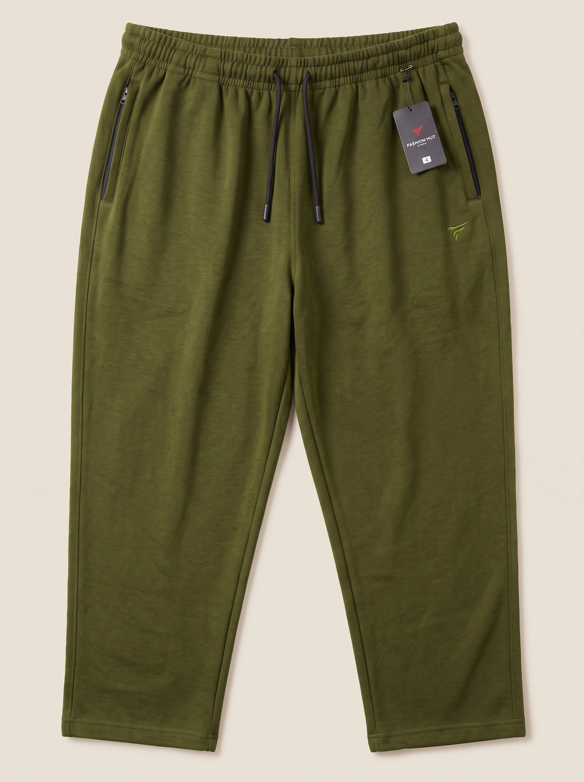 Commando Green Premium Cotton Fleece Baggy Trousers — Winter Edition