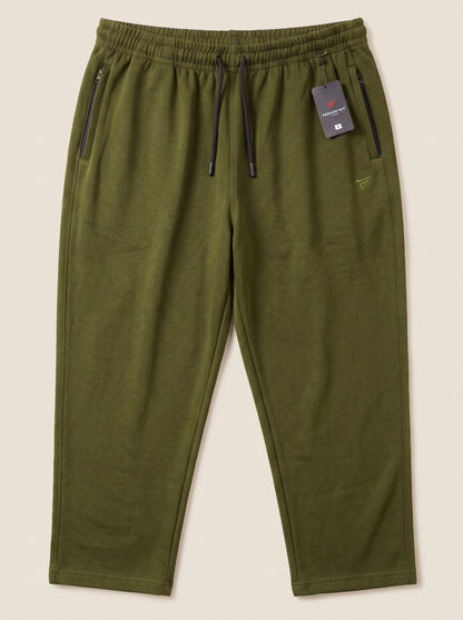 Commando Green Premium Cotton Fleece Baggy Trousers — Winter Edition