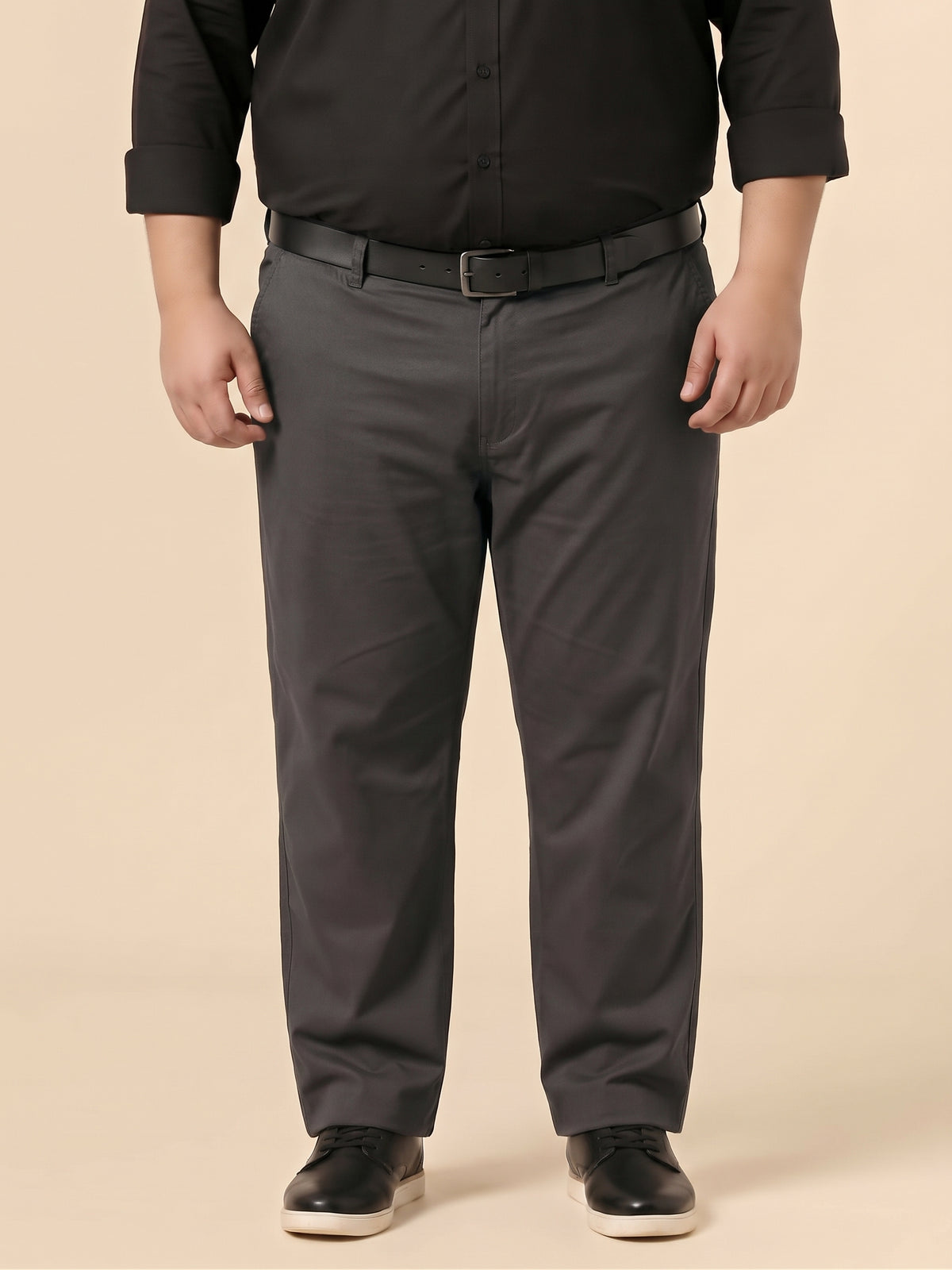 Smoke Grey Premium Strechable Loose-Fit Cotton Pant