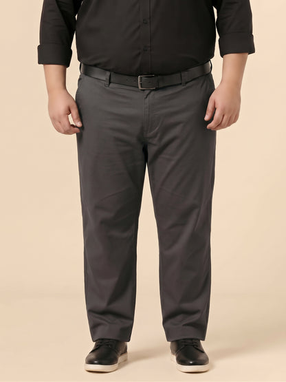 Smoke Grey Premium Strechable Loose-Fit Cotton Pant
