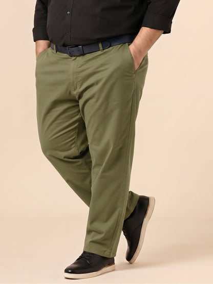Pistachio Green Premium Strechable Loose-Fit Cotton Pant