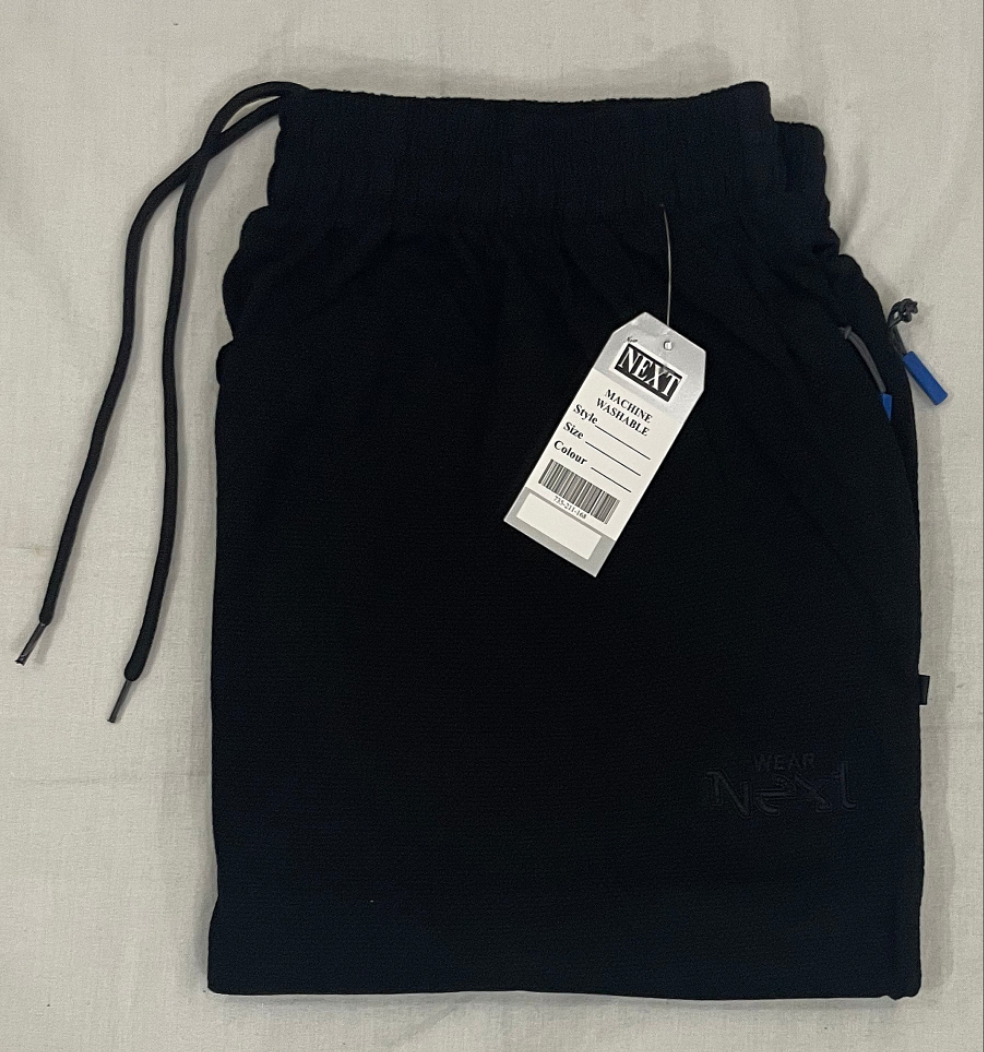 Polo Fabric Popcorn Black Trouser Big Size