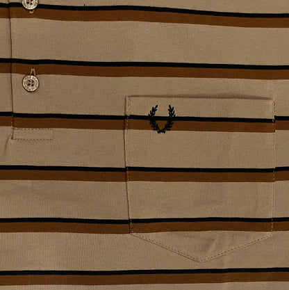 UC Polo Stripers Brown with Dark Brown & Blue lines | Summer Fit