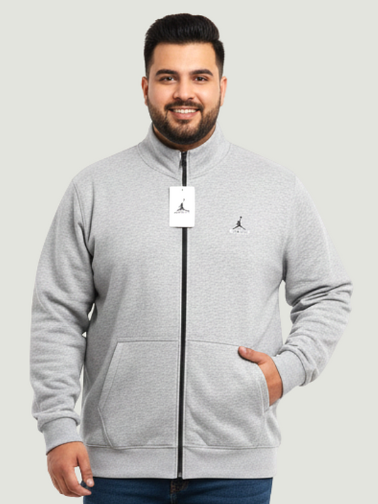 Light Grey full Mock Zipper