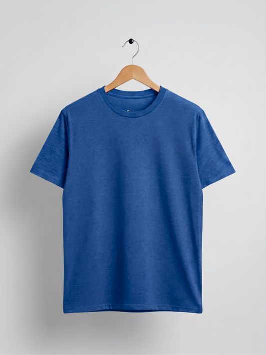 Royal Blue Soft Jersey Round Neck T-shirt