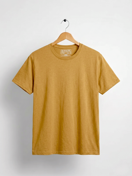Yellow Soft Jersey Round Neck T-shirt