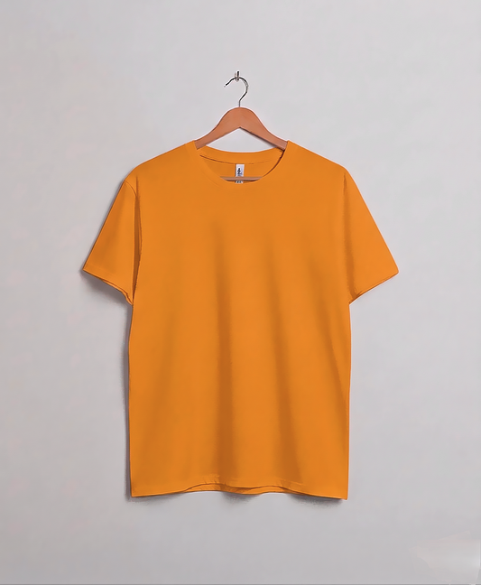 Soft Orange Jersey Round Neck T-shirt