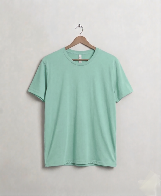 Light green Jersey round neck T-shirt