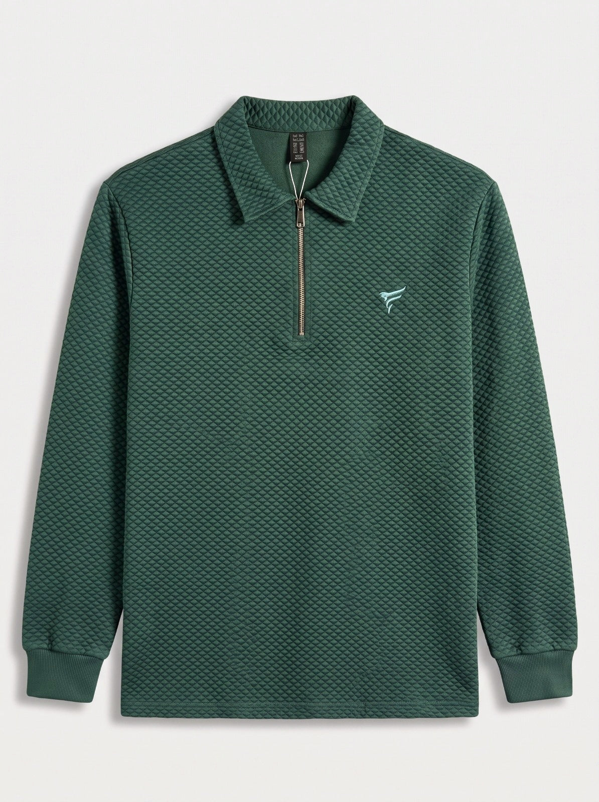 Forest Green Knitted Quilted Half Zip | Winter Edition