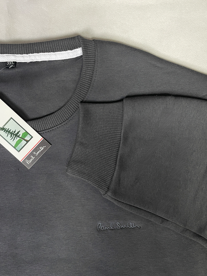 Grey shade Black Plain Sweatshirt