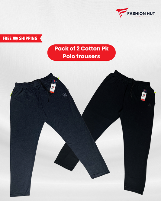 Pack of 2 Cotton PK Polo Trousers| Summer Fit