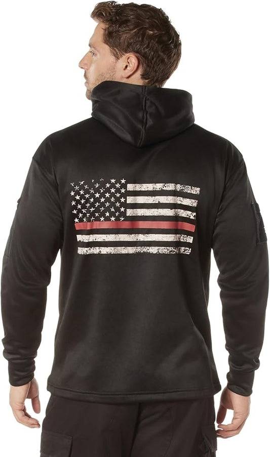 Rothco Original Thin Red Line Black Hoodie