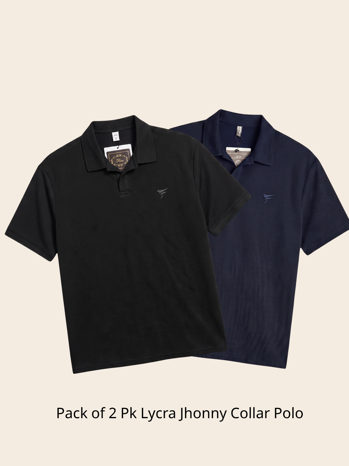 Pack of 2 Pk Lycra johnny Collar Polo| Summer Edition