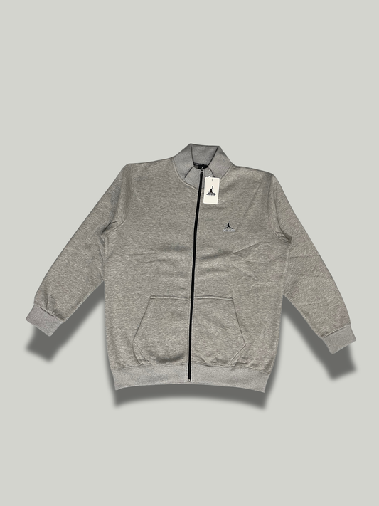 Light Grey full Mock Zipper