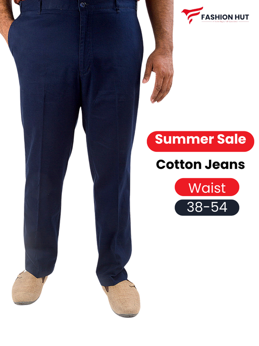 Soft Stretchable Navy Blue Cotton Pant