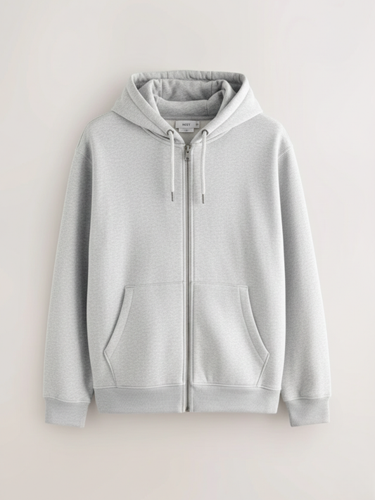 Light Grey Zip Hoodie