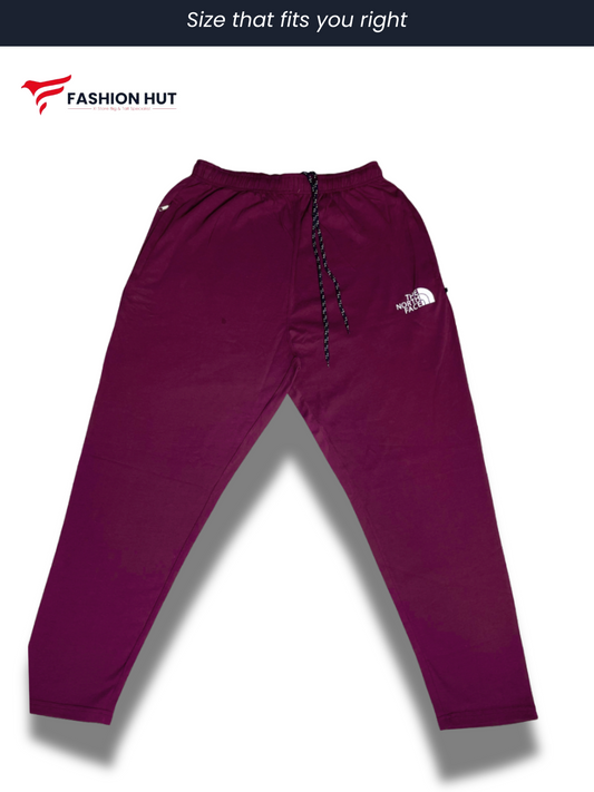 Mahroon-Soft Cotton Jersey trousers Big Size