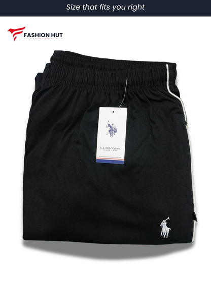 Premium Jet Black Jersey Shorts