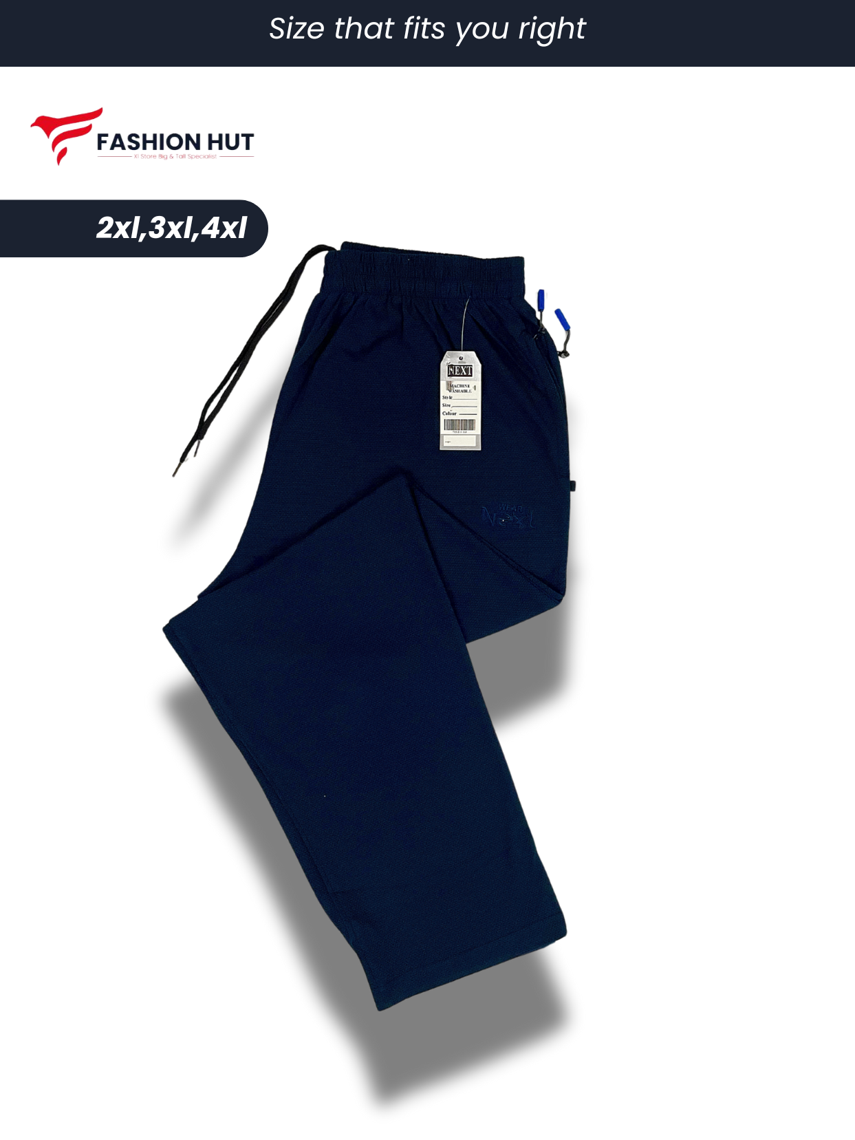 Pack of 2 Polo Fabric Popcorn Stuff Trousers Big size
