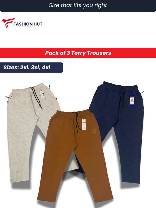 Pack of 3 Terry Trousers
