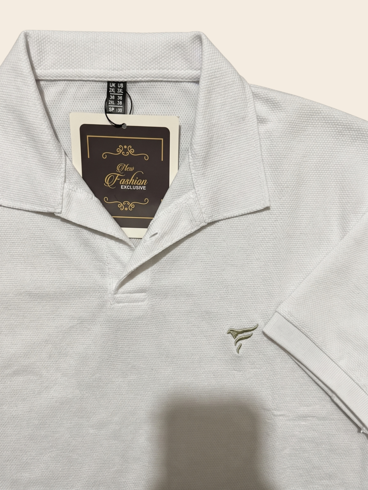 White Pk Lycra johnny Collar Polo| Summer Fit