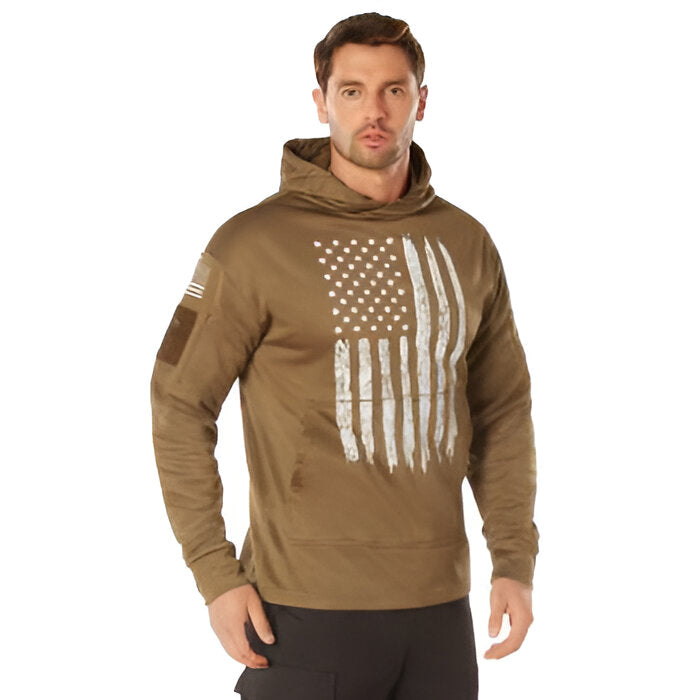 Rothco orignal U.S. Flag style Brown Hoodie