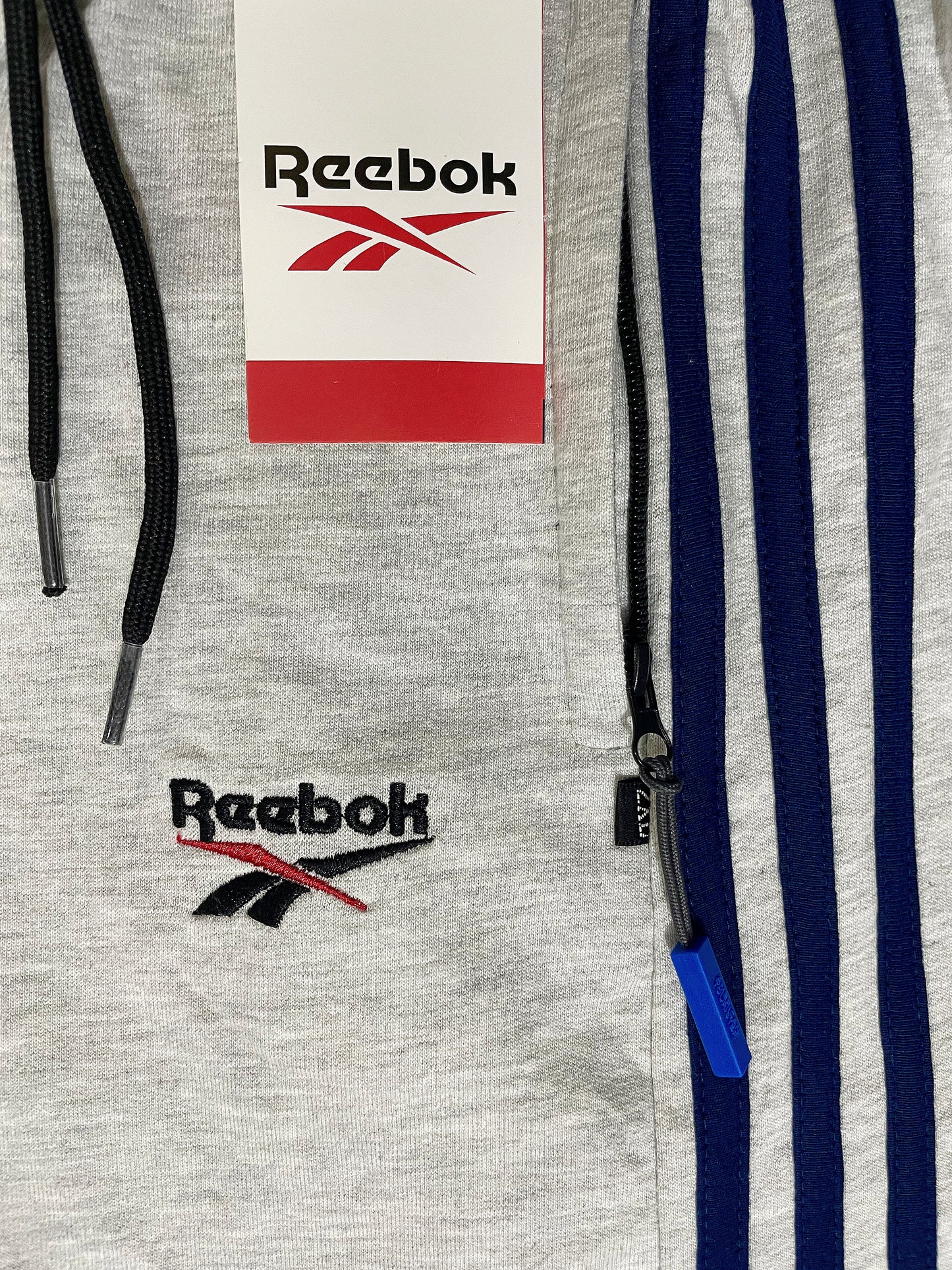 Reebok Cream Grey3 Stripes Terry Trousers