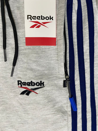 Reebok Cream Grey3 Stripes Terry Trousers