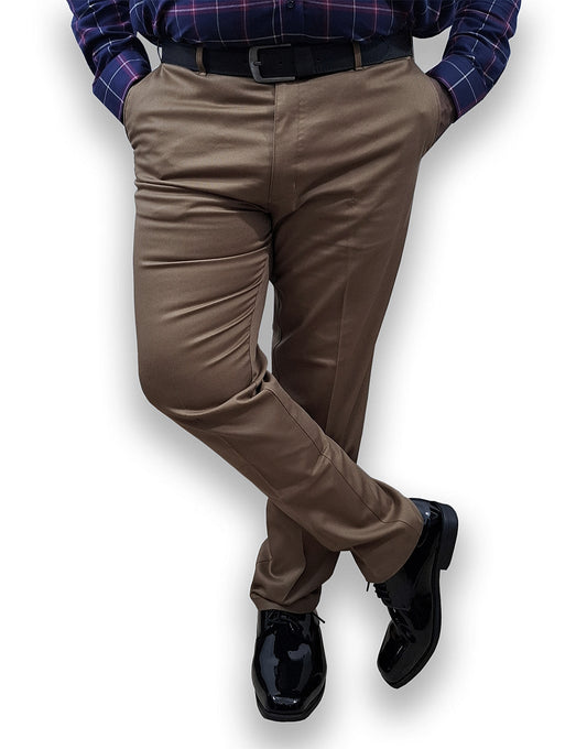 Soft Stretchable Brown Cotton Jeans