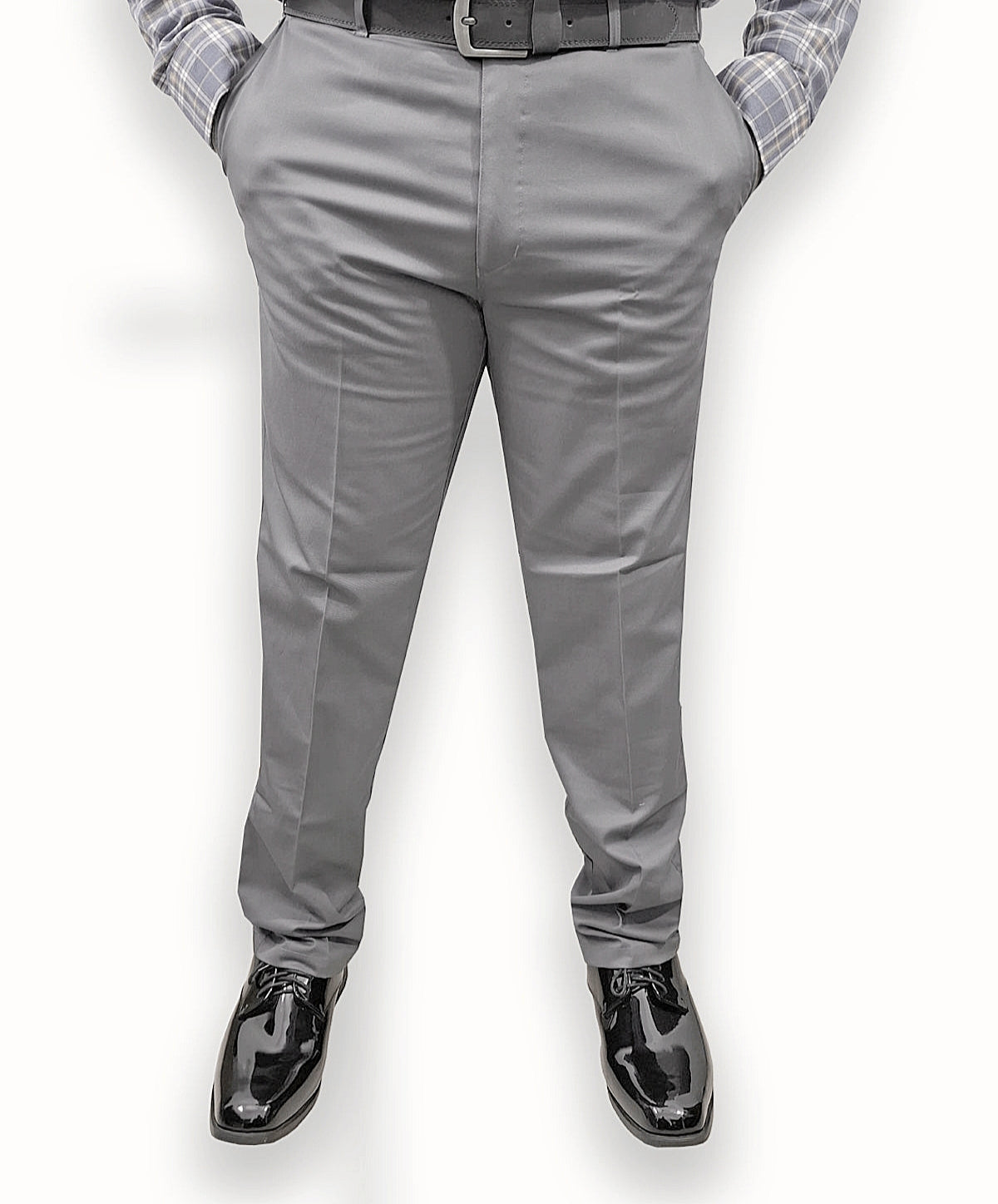 Soft Stretchable Steel Grey Cotton Pant