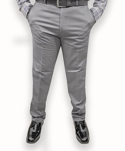 Soft Stretchable Steel Grey Cotton Pant