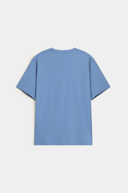 Sky Blue Jersey round neck T-shirt