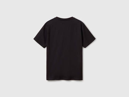 Jet Black Jersey round neck T-shirt